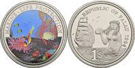 Palau 1 Dollar Marine Life Protection/Clownfisch, Anemone und Koralle -