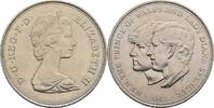Großbritannien, Elizabeth II. 1 Crown Hochzeit Prinz Charles und Lady Diana -
