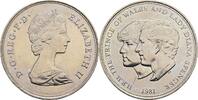 Großbritannien, Elizabeth II. 1 Crown Hochzeit Prinz Charles und Lady Diana -