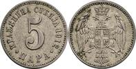 Königreich Serbien 5 Para Peter I. 1903-1918 -