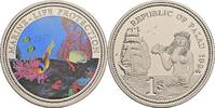 Palau 1 Dollar Marine Life Protection - Farbmotiv Tampondruck -