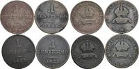 Kaisertum Österreich Lot 4 Stück 1 Centesimo Franz II. (I.) 1792-1835 -