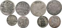 Lot 4 Stück Silber Kleinmünzen  Altdeutschland  ss-