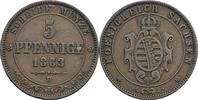 Sachsen 5 Pfennig Johann 1854-1873 -