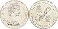 Bermuda 1 Dollar 25. Hochzeitstag von Königin Elisabeth und Prinz Philipp -