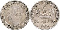 Griechenland 20 Lepta Georg I. 1863-1913 -