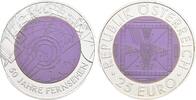 Österreich, 2. Republik 25 Euro Niob 50 Jahre Fernsehen -