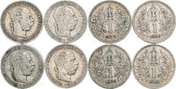 Kaisertum Österreich Lot 4 Stück 1 Krone Franz Joseph I. 1848-1916 -
