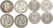 Kaisertum Österreich Lot 4 Stück 1 Krone Franz Joseph I. 1848-1916 -