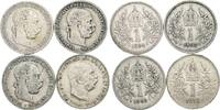 Kaisertum Österreich Lot 4 Stück 1 Krone Franz Joseph I. 1848-1916 -