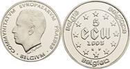 5 Ecu 1993 Belgien Belgische Präsidentschaft im Europäischen Rat PP in Kapsel, Nominalseite kleine angelaufene Stelle