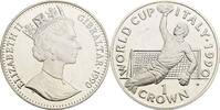 Gibraltar 1 Crown Elisabeth II. (1952-2022) / Fußball-WM Italien 1990 -