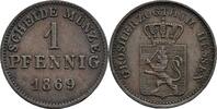 Hessen Darmstadt 1 Pfennig Großherzog Ludwig III. 1848-1877 -
