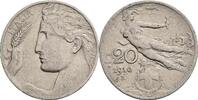 Italien, Victor Emanuel III. 1900-1946 20 Centesimi -