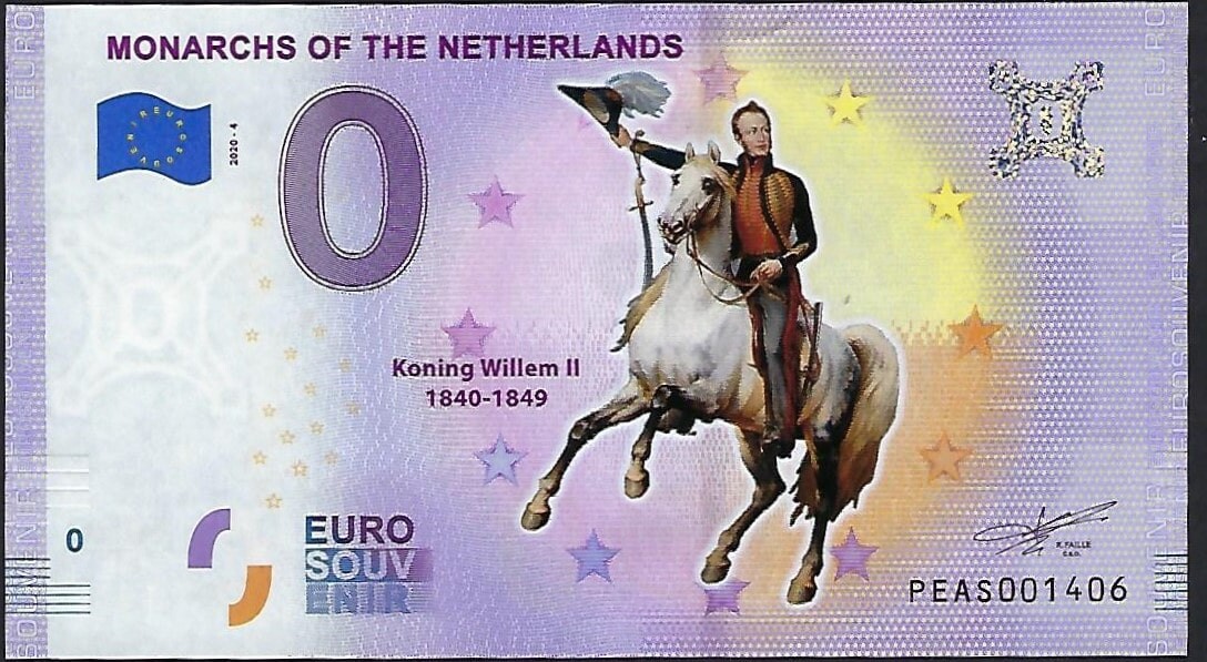 Euro Biljetten Euro Biljet Nederland Monarchs Of The Netherlands Koning Willem Ii