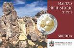 Speciale 2 euromunten 2 euro Malta 2020 Tempel Skorba in coincard Met Frans muntteken -