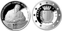 Malta Malta 2022 10 euro 'Birth of Agostino Levancin' zilver -