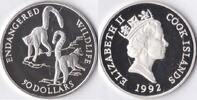 Cook Islands Cook Islands 1992 50 dollar 'Wild Life-Ringstaartmaki' Zilver -