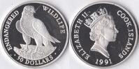 Cook Islands Cook Islands 1991 50 Dollar Wild life-Valk Zilver -