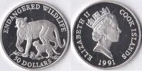 Cook Islands Cook Islands 1991 50 Dollar Wild life-Poema Zilver -