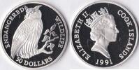 Cook Islands Cook Islands 1991 50 Dollar Wild Life-Oehoe Zilver -
