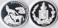 Mongolië Mongolië 1992 250 Tugrik 'Wild life-Wolf' Zilver -