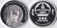 Mongolië Mongolië 2003 500 Tugrik 'Wild life-Grijze Wolf' Zilver -