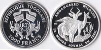 Togo Togo 2003 1000 Franc 'Wild life-Antilope' Zilver -