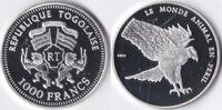 Togo Togo 2004 1000 Franc 'Wild life-Vechtadelaar' Zilver -