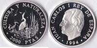 Spanje Spanje 1994 2000 Pesetas 'Wild life-Purperreiger' Zilver -
