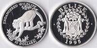 Belize Belize 1995 10 Dollar 'Wild life-Guatemalteekse brulaap' Zilver -