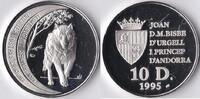 Andorra Andorra 1995 10 Diners 'Wild life-Wolf' Zilver -