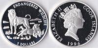 Cook Islands Cook Islands 1996 5 Dollar 'Wild life-Persische Leeuw' Zilver -