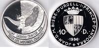 Andorra Andorra 1996 10 Diners 'Wild life-Visotter' Zilver -
