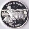 Guinea-Bissau Guinea Bissau 1996 50000 Pesos 'Wild life-Nijlpaard' Zilver -