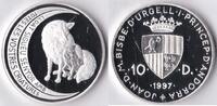 Andorra Andorra 1997 10 Diners 'Wild life-Vos' Zilver -