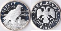 Rusland Rusland 2002 1 Roebel 'Wild life-Steenarend (golden eagle)' Zilver -