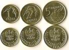 Polen 1, 2 & 5 Groszy2014 Nieuw ontwerp!! -