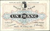 Frankrijk Frankrijk 1918 Chambre de Commerce de Metz -