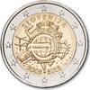 Speciale 2 euromunten 2 euro Slovenië 2012 10 jaar euro -