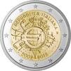Speciale 2 euromunten 2 euro Italië 2012 10 jaar euro -