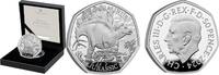 Verenigd Koninkrijk  Groot Brittannië 2024 50 Pence 'Stegosaurus' Zilver PP