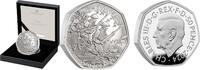Verenigd Koninkrijk 50 pence Groot Brittannië 2024 50 Pence '80th Anniversary of D-Day' Zilver Piedfort -