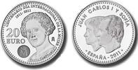 Spanje Spanje 2011 20 euro '100 jaar Int. vrouwendag Clara Campoamor' zilver -