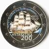 Gekleurde euromunten 2 Euro Estland 2020 200 jaar Ontdekking van Antarctica gekleurd -