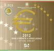 Italië set2012 met de 2 Euromunt comm.10 jaar euro -