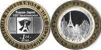 Frankrijk Frankrijk 2008 1½ Euro 150e Anniversaire France - Japon Zilver met vergulde rand -