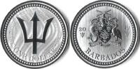 Barbados Barbados 2017 1 Dollar 'Drietand' Zilver -