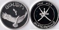 Oman 2½ Rials Oman 1987 2½ Rials 'Wild life-Verreaux's Eagle' Zilver -