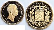 Replica van 'Dubbele Negotiepenning 1848' Goud met certificaat. -